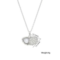 Elegante Muschel-Halskette in Silber mit funkelnden Diamanten und weißer Perle - Silber