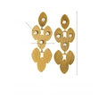Vintage 18K vergoldete Edelstahl Wellenohrringe mit weißen Kristallen besetzt - Wellenstruktur Weißer Zirkonia Stil (SE23041102)