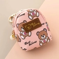 Mini portamonete a zaino rosa con stampa orsetto e dettaglio cerniera di perla - Zaino Portamonete A Forma Di Orso - Rosa