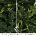 Clear acrylic icicle drop ornaments 130mm for Christmas tree decoration 6pcs pack - 130mm Water Drop Pendant