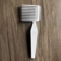 Professional white barber fade comb with dual-sided teeth for hair styling - Model A White 1Pc OPP Bag