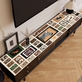 Retro animal pattern waterproof leather dust mat for TV cabinet in vintage collage style - 30*80cm / Style-Z