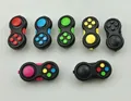 Fidget pad toy with colorful silicone buttons and joystick for stress relief - Random Solid Color with Color Box and String