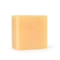 Translucent goat milk silk handmade soap bar in pale yellow with a rectangular shape - Safflower Soap