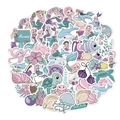 Waterproof cartoon mermaid and sea creature stickers for water bottles and laptops - Little Mermaid (TT023) / 50 Sheets
