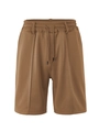 Men's casual brown sports shorts with breathable waffle mesh fabric and drawstring waist - Camel
