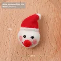 Handmade white wool felt snowman ornament with red Christmas hat for holiday DIY decor - Snowman / 1 Piece