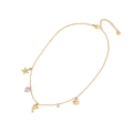 Gold stainless steel necklace featuring starfish, pearl, dolphin and shell charms - Sea Animal Pearl Pendant Style(3#) / Gold