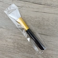 Silikon-Gesichtsmaskenpinsel mit weißem weichem Kopf und schwarzem Griff im Beutel - Einzelpackung / Schwarz