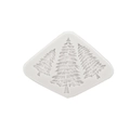 Molde de silicona blanco en forma de rombo con tres árboles de Navidad para repostería - Árbol de Navidad Estilo 1 / Gris