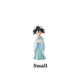 Ancient Chinese lady figurine in light blue Hanfu holding a cat, small size version - Tang Dynasty Lady Series / Holding Cat (1218-3C/Mini Size)