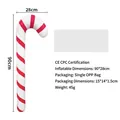 Inflatable candy cane Christmas decoration with red and white stripes measuring 90x28cm - Candy Cane / Red & White