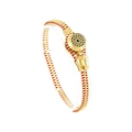 Pulsera de cremallera dorada con detalles en rojo y cierre redondo de estilo urbano - Cordón Rojo Dorado (KB169314-KLHQ)