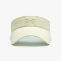 Chapeau de soleil ouvert crème pour femmes avec un détail de nœud élégant et chic - Taille Unique(Réglable) / Poche zippée