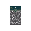 Autocollants d'ongles japonais transparents avec fleurs blanches et papillons MN-062 - Style Floral Papillon Blanc (MN-062)