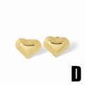 Elegant gold heart stud earrings with vintage beaded texture and polished finish for women - Textured Edge Heart