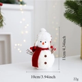 Pupazzo di neve di peluche con sciarpa rossa e cappello 11cm addobbo natalizio - Taglia Piccola (Pupazzo di Neve con Cappello Lei Feng)