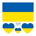 Pegatinas de tatuajes temporales con bandera de Ucrania impermeables para eventos deportivos - Ucrania