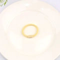 Elastic candy-colored light yellow hair tie with a matching plastic cylinder clasp - Yellow
