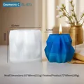 Stampo in silicone geometrico a diamante con candela blu sfumata per il fai da te - Geometrico C ZL-873
