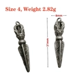 Detail view of vintage Vajra pestle charm showing 31mm height and 2.82g weight - 4# Large Vajra Pestle