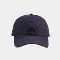 Classic navy blue cotton baseball cap with six-panel design and curved brim for outdoor sports - Adjustable / Navy Blue