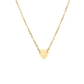 Collar minimalista de acero inoxidable dorado con colgante de corazón para mujer - Dorado