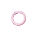 Pink round alloy spring ring snap hook with 42/50-16 specification for DIY keychains - Light Pink