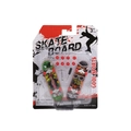 Mini alloy finger skateboard set with graffiti patterns and replacement tool kits - 6814 2-Pack