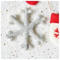 Handmade light grey wool felt snowflake ornament with white hanging string for Christmas - Snowflake Grey