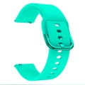 Bright cyan silicone watch strap with matching metal buckle for Samsung Galaxy Active 2 - Mint Green