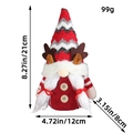 Gnomo natalizio con cappello a righe rosse e corna di cervo misura 21x12cm - Rosso con corna