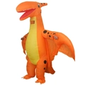 Inflatable pterosaur costume for Halloween, bright orange and yellow dinosaur design - Yellow Pterosaur / One Size