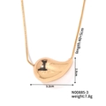 Specifiche dettagliate sulle dimensioni per una collana con ciondolo a goccia d'oro - Design a Goccia d'Acqua (N00885-3)
