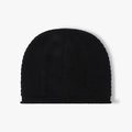 Berretto nero in maglia a trecce con bordo arrotolato e calda trama invernale - Taglia unica / Stile Nero (24B058 Nero)
