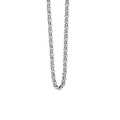 Macro detail of classic 3mm stainless steel silver Rolo chain with interlocked round links - 3MM 49CM Steel Color / Steel