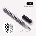 Zwarte acrylmarker SMQ901-3 voor professionele DIY nail art en gedetailleerde tekeningen - #04 Zwart