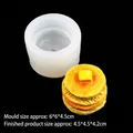 Silikonform für Pfannkuchen für realistische Harzkunst oder DIY-Tonhandwerk mit Textur - Groß B221 / Transparent