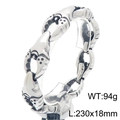 Bracciale a chela di granchio punk rock retrò argento antico lungo 230 mm uomo - Argento Acciaio (KB205186-KJX)