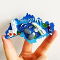 3D souvenir fridge magnet with Singapore landmarks like Merlion and Marina Bay Sands - (103) Singapore Merlion