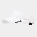 Bordado detallado en visera blanca con correa negra ajustable para exteriores - Ajustable / Blanco