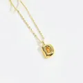 Polished 14K gold-plated necklace with a sleek uppercase letter D pendant for women - Letter D / Gold