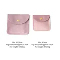 Light pink velvet jewelry pouch with golden snap button in 8x8cm and 10x10cm sizes - Light Pink; Small 8x8cm