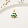 Christmas tree charm pendant with green and red enamel detail in golden finish - 18# Christmas Tree (16*25mm)