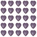 Set mit 25 polierten herzförmigen Amethyst-Steinen in Lila für Dekoration - 15x15x6mm / Fliederstein