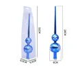 Glossy blue finial Christmas tree topper with white snowflake patterns and size specs - Snowflake Gourd / Blue