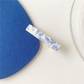 Molletta per capelli in acetato stile porcellana bianca e blu con motivo marmorizzato - 20# Molletta a Becco d'Anatra Stretta Piccola