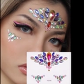 Face jewel stickers FG309 with iridescent colorful rhinestones for eye and face makeup - FG309