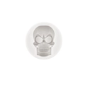 Skull shape silicone mold for Halloween fondant and clay crafts in white finish - 1# Large Skull / Gray