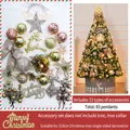 83-piece gold and pink Christmas tree ornament set for 210cm tree single side decor - 2.1m Accessory Kit / Snowflake Deer Gold Champagne